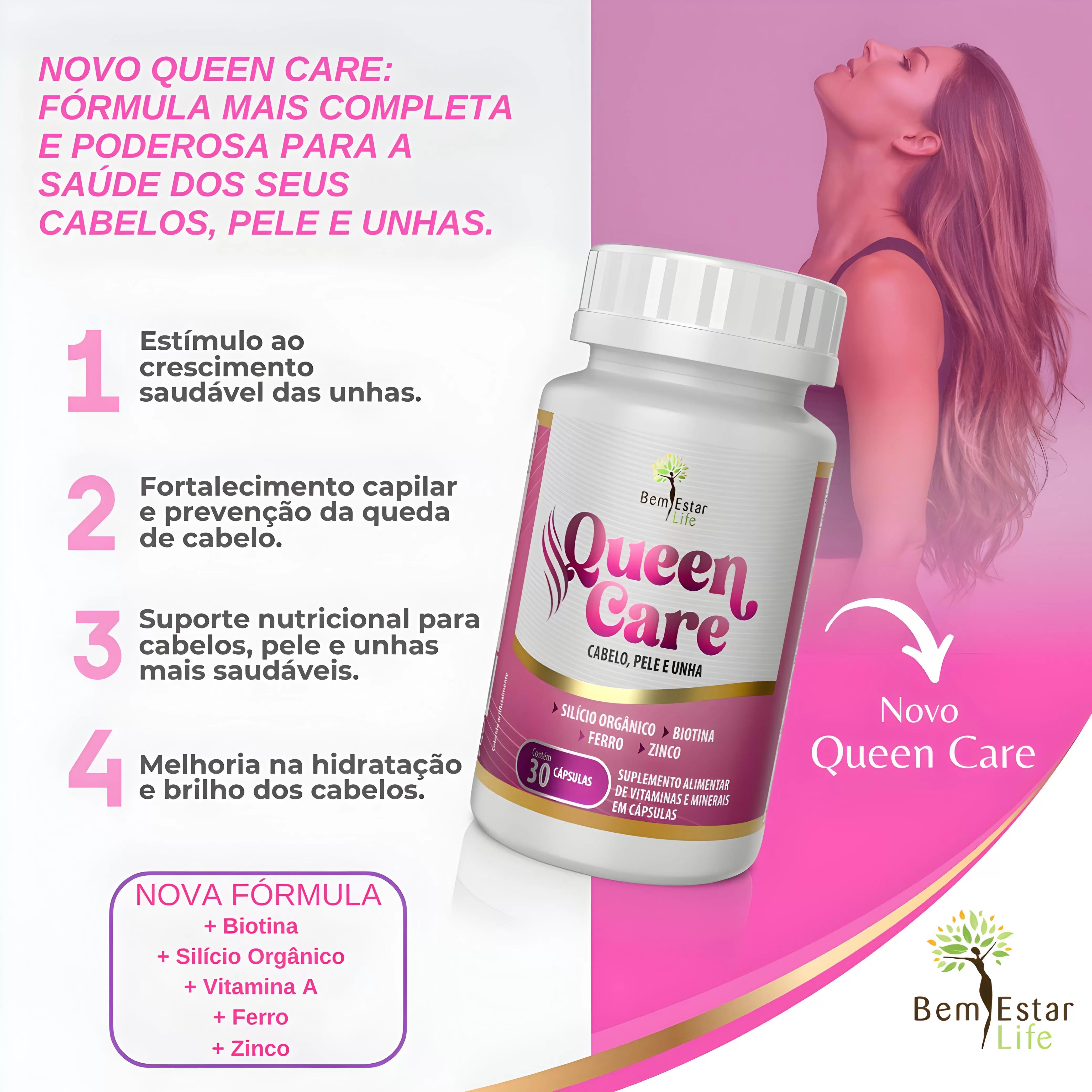 QUEEN CARE CABELO E UNHA