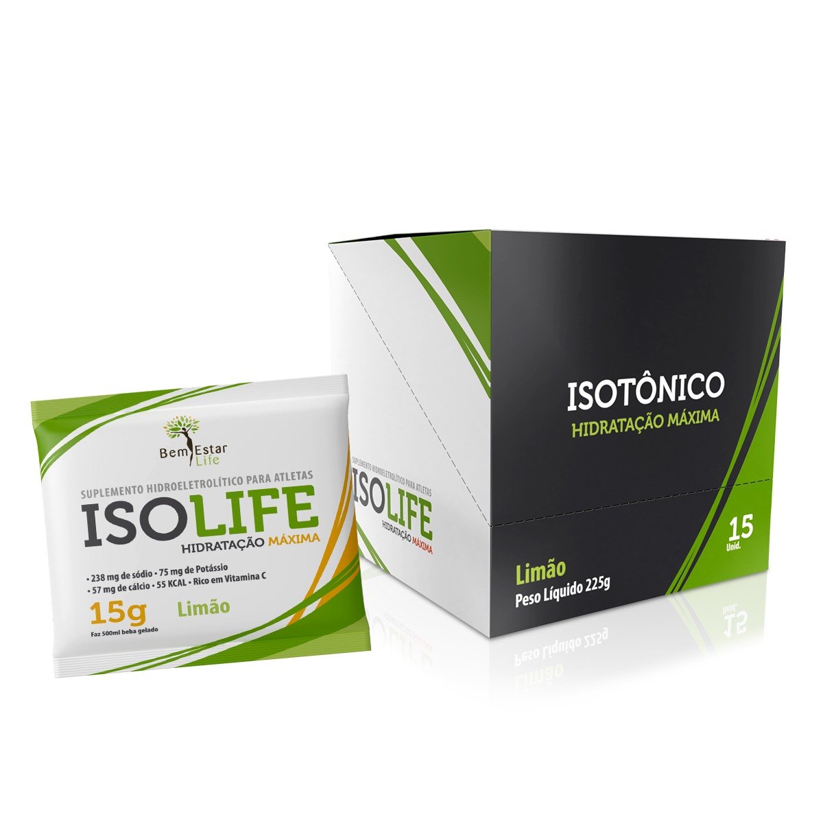 ISOLIFE - ISOTÔNICO - 15 SACHÊS SABOR LIMÃO
