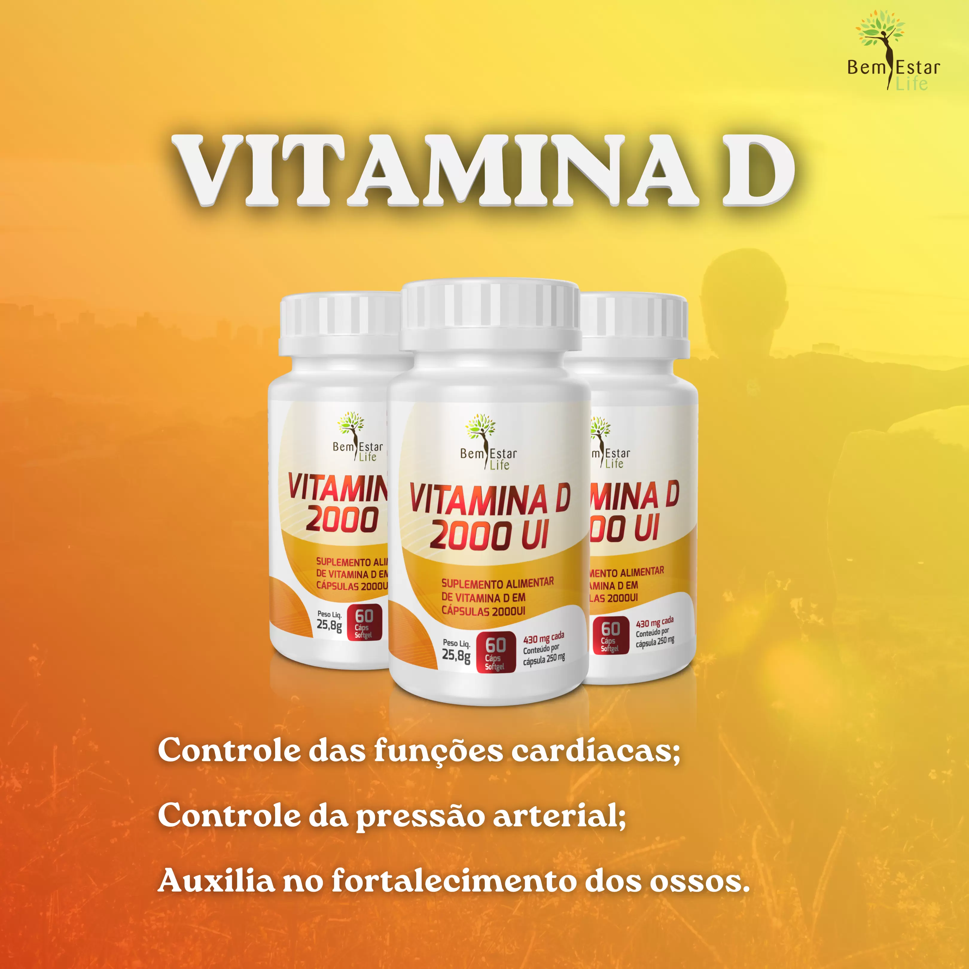 VITAMINA D - 2000 UI - 30 CAPSULAS
