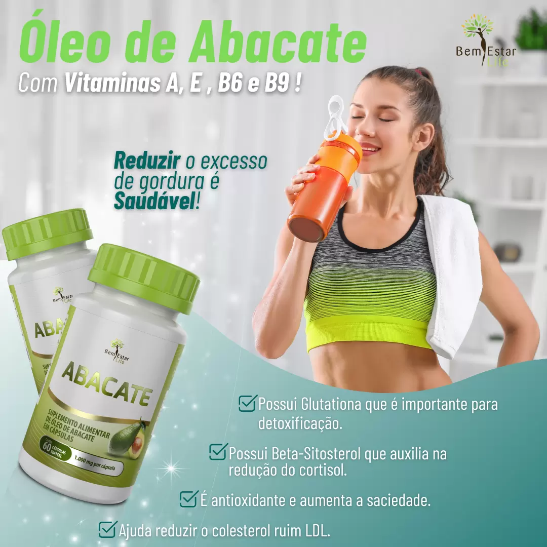 ÓLEO DE ABACATE CONCENTRADO - 60 CAPSULAS 