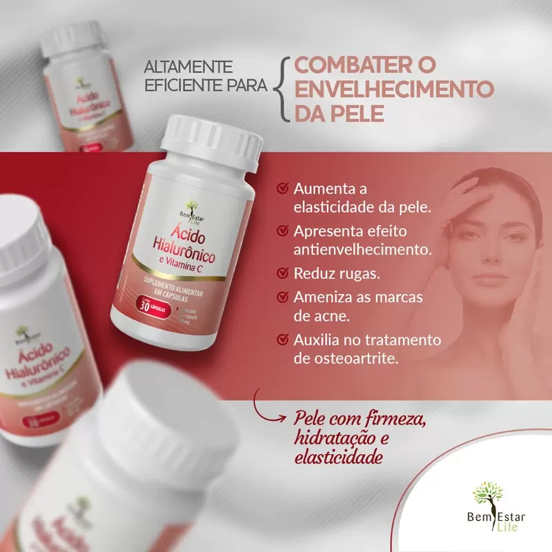 ACIDO HIALURÔNICO COM VITAMINA C - 30 CAPS